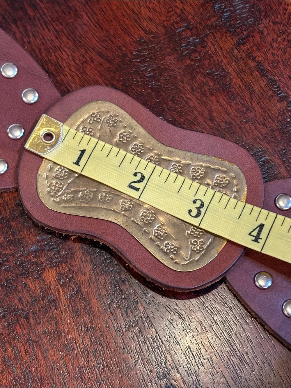 Vintage Ralph Lauren Western Studded Wide Leather Belt Spring 2002 size Medium